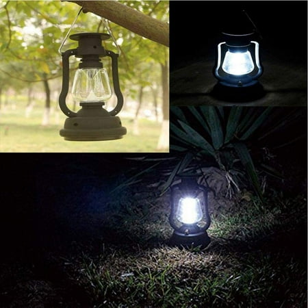 Black Antique Solar Lantern Lights Outdoor Waterproof Solar Table Lamp Hanging Lighting with 7 LED for Garden Patio Umbrella Lamp Tree Decor Camping Lantern Hurricane Lantern